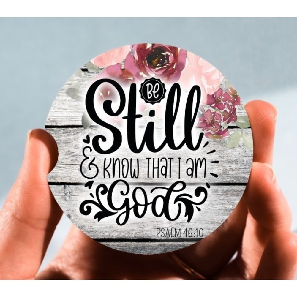 Set of 2‎ Car Coasters, Know That I Am God Car Coaster, Neoprene Car Coaster